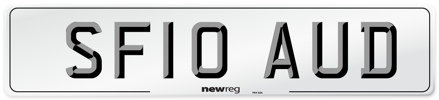 SF10 AUD Number Plate from New Reg